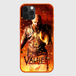 Чехол для iPhone 12 Pro Valheim Викинг в огне, цвет: 3D-красный