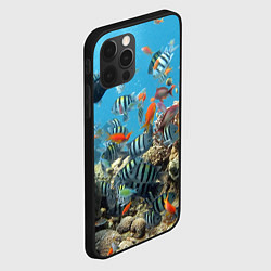 Чехол для iPhone 12 Pro Коралловые рыбки, цвет: 3D-черный — фото 2