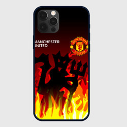Чехол для iPhone 12 Pro MANCHESTER UNITED ДЬЯВОЛ, цвет: 3D-черный