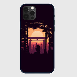 Чехол для iPhone 12 Pro Ниндзя в одиночестве, цвет: 3D-черный