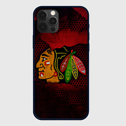 Чехол для iPhone 12 Pro CHICAGO NHL, цвет: 3D-черный