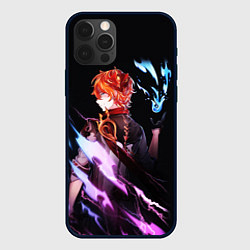 Чехол iPhone 12 Pro ТАРТАЛЬЯ - GENSHIN IMPACT NEON