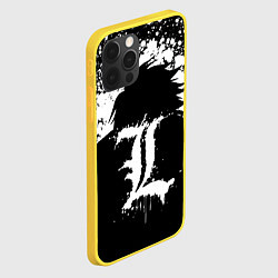 Чехол для iPhone 12 Pro Death Note брызги краски, цвет: 3D-желтый — фото 2