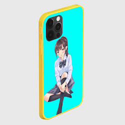 Чехол для iPhone 12 Pro Anime girl, цвет: 3D-желтый — фото 2