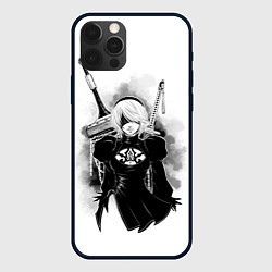 Чехол для iPhone 12 Pro 2B Nier Automata, цвет: 3D-черный