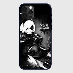 Чехол для iPhone 12 Pro 2B Nier: Automata, цвет: 3D-черный