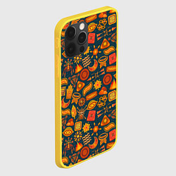 Чехол для iPhone 12 Pro Узор из бактерий и не только, цвет: 3D-желтый — фото 2