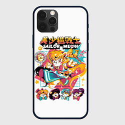 Чехол для iPhone 12 Pro Sailor Meow, цвет: 3D-черный