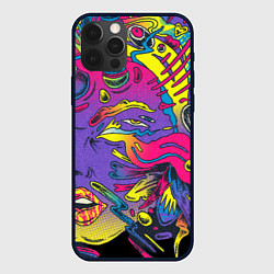 Чехол для iPhone 12 Pro Мысли наружу, цвет: 3D-черный