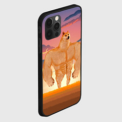 Чехол для iPhone 12 Pro Мем собака качок DOGE, цвет: 3D-черный — фото 2