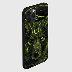 Чехол для iPhone 12 Pro Эзотерический Волк, цвет: 3D-черный — фото 2