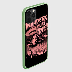 Чехол для iPhone 12 Pro Invaders must die, цвет: 3D-салатовый — фото 2