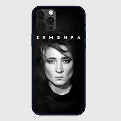 Чехол для iPhone 12 Pro Zемфира красивый портрет, цвет: 3D-черный