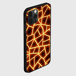 Чехол для iPhone 12 Pro Огненная геометрия, цвет: 3D-черный — фото 2