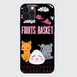 Чехол для iPhone 12 Pro FRUITS BASKET ГЛАВНЫЕ ГЕРОИ, цвет: 3D-черный