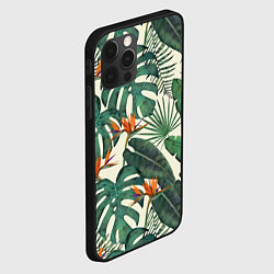 Чехол для iPhone 12 Pro Тропический паттерн, цвет: 3D-черный — фото 2