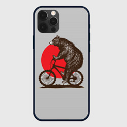 Чехол для iPhone 12 Pro Медведь на велосиеде, цвет: 3D-черный