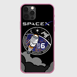 Чехол для iPhone 12 Pro Space X, цвет: 3D-малиновый