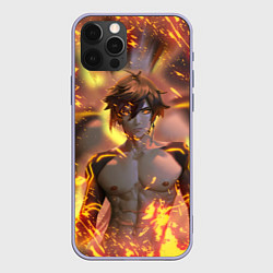 Чехол для iPhone 12 Pro Чжун Ли Jun Lee Genshin Impact, цвет: 3D-светло-сиреневый