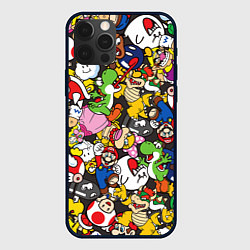Чехол для iPhone 12 Pro Mario ALLSTARS, цвет: 3D-черный