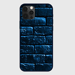 Чехол для iPhone 12 Pro Неоновая, кирпичная стена, цвет: 3D-черный