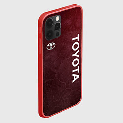 Чехол для iPhone 12 Pro TOYOTA RED GRUNGE, цвет: 3D-красный — фото 2