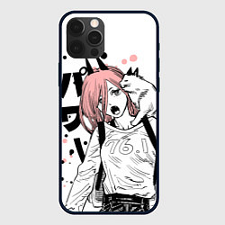 Чехол для iPhone 12 Pro Power с котиком - Chainsaw Man, цвет: 3D-черный