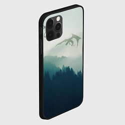 Чехол для iPhone 12 Pro ДРАКОНЫ НАД ЛЕСОМ DRAGON, цвет: 3D-черный — фото 2