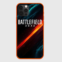 Чехол для iPhone 12 Pro BATTLEFIELD 2042 НЕОН, цвет: 3D-красный