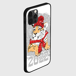Чехол для iPhone 12 Pro Тигр в красной шапке, цвет: 3D-черный — фото 2