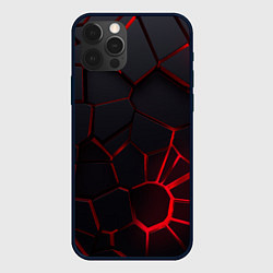 Чехол для iPhone 12 Pro Адские 3D плиты 3Д геометрия плиты, цвет: 3D-черный
