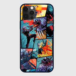 Чехол для iPhone 12 Pro Ведьмак The Witcher комикс, цвет: 3D-черный