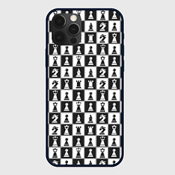 Чехол для iPhone 12 Pro Шахматы Шахматные Фигуры, цвет: 3D-черный