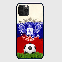 Чехол для iPhone 12 Pro Российский футбол, цвет: 3D-черный