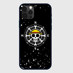 Чехол для iPhone 12 Pro ONE PIECE ВАН ПИС ЧЕРЕП БРЫЗГИ КРАСОК, цвет: 3D-черный