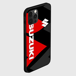 Чехол для iPhone 12 Pro SUZUKI СУЗУКИ RED LOGO, цвет: 3D-черный — фото 2