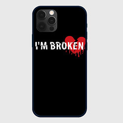 Чехол для iPhone 12 Pro Im broken с разбитым сердцем, цвет: 3D-черный