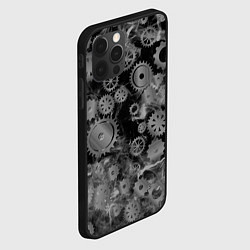 Чехол для iPhone 12 Pro Механизм и дым, стимпанк, цвет: 3D-черный — фото 2