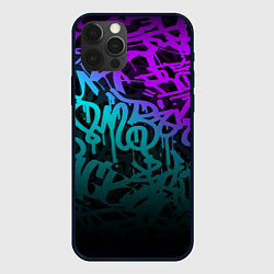 Чехол для iPhone 12 Pro НЕОНОВОЕ ГРАФФИТИ NEON, цвет: 3D-черный