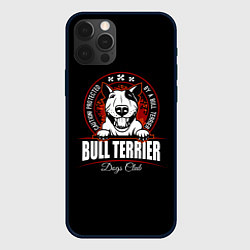 Чехол для iPhone 12 Pro Бультерьер Bull Terrier, цвет: 3D-черный