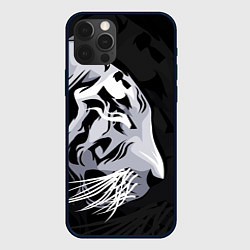 Чехол для iPhone 12 Pro 2022 Год тигра, цвет: 3D-черный