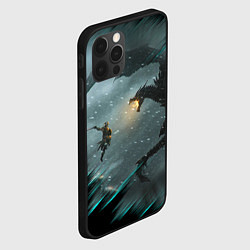 Чехол для iPhone 12 Pro TES FUS RO DAH DRAGON, цвет: 3D-черный — фото 2