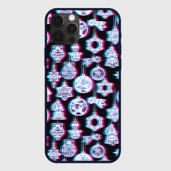 Чехол для iPhone 12 Pro Новогодний глюк, цвет: 3D-черный