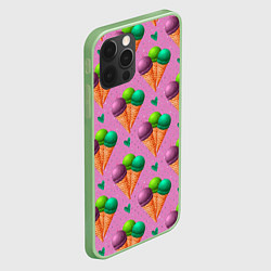 Чехол для iPhone 12 Pro Мороженое шарики, цвет: 3D-салатовый — фото 2