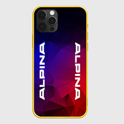 Чехол для iPhone 12 Pro Alpina RED BLUE, цвет: 3D-желтый