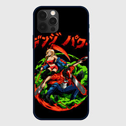 Чехол для iPhone 12 Pro Дэнджи и пауэр сражаются человек бензопила аниме, цвет: 3D-черный