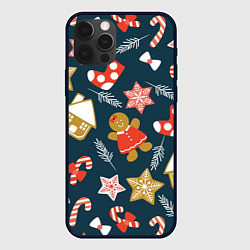 Чехол для iPhone 12 Pro Merry Christmas!!!, цвет: 3D-черный