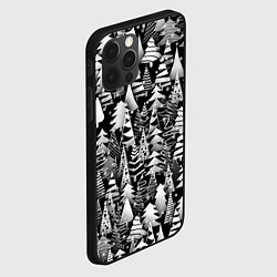 Чехол для iPhone 12 Pro Лес абстрактных ёлок, цвет: 3D-черный — фото 2