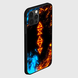 Чехол для iPhone 12 Pro СИМВОЛЫ ВЕДЬМАКА ОГОНЬ И ВОДА, цвет: 3D-черный — фото 2