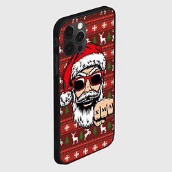 Чехол для iPhone 12 Pro Bad Santa Плохой Санта, цвет: 3D-черный — фото 2